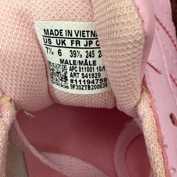 Adidas Superstar Light Pink and Gold Sneakers - Picture 7 of 7